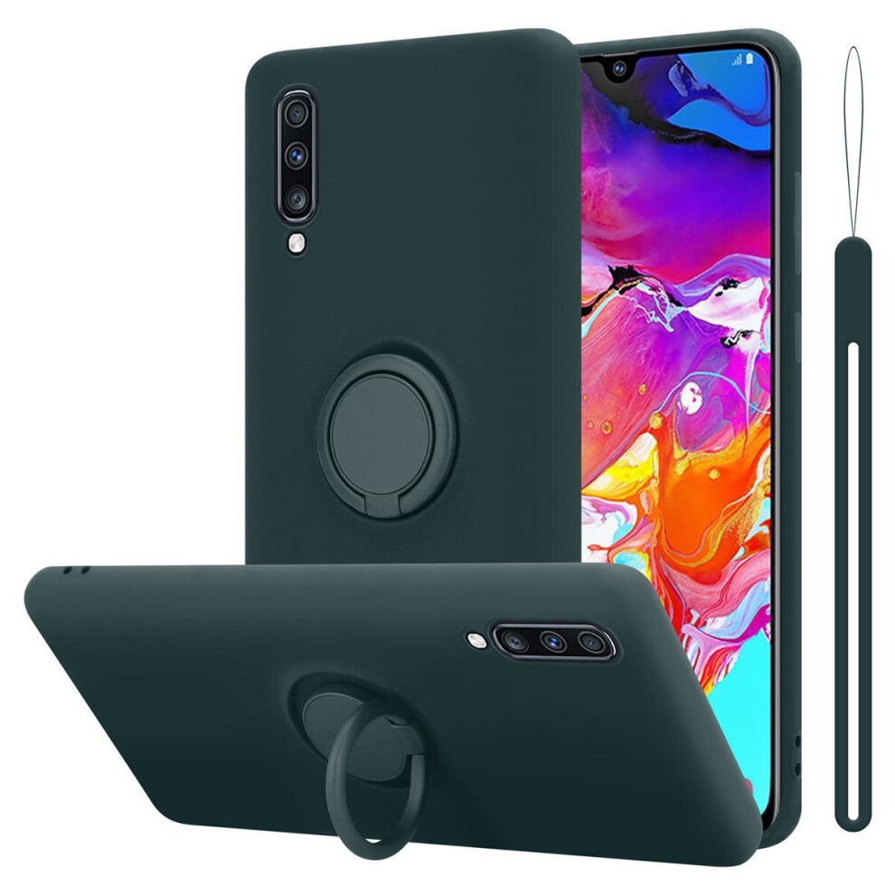 Cadorabo (Liquid ) Case For Samsung Galaxy A70 / A70s Cover Protection Tpu Silicone Gel Back Case Fokus Ring Green