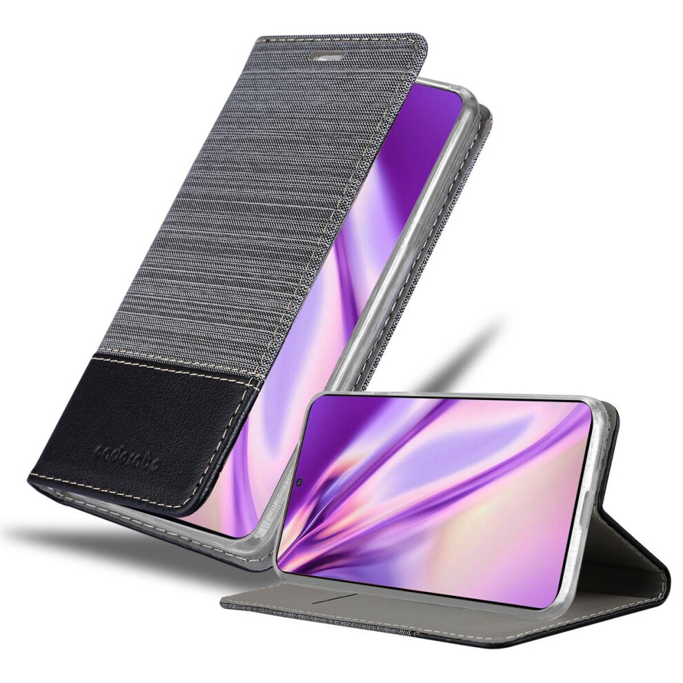 Cadorabo ( Black) Case For Samsung Galaxy S21 5G Cover Book Wallet Protection Pu Leather Flip Magnetic Etui Grey