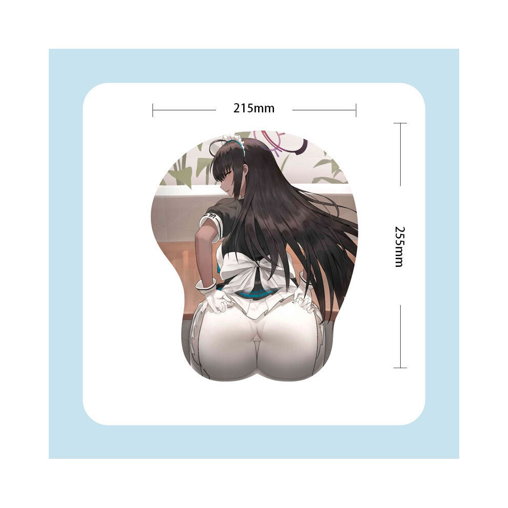 (Long Hair) Two-Dimensional Mouse Pad 3D Chest Anime Three-Dimensional Cute Beauty Creative 692158519772