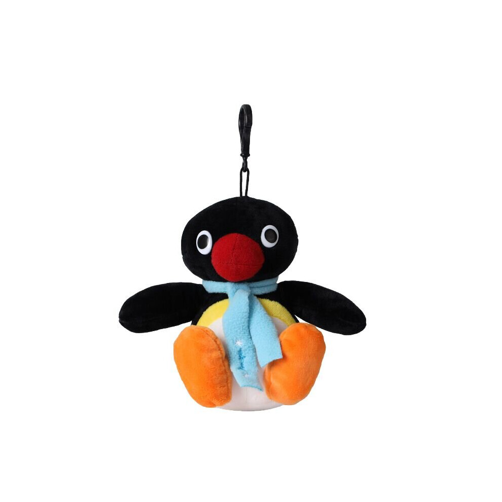 (Black 15cm/5.9in) Movie Pingu Brother And Sister Plush Toy Soft Stuffed Animal Doll Bag Pendant
