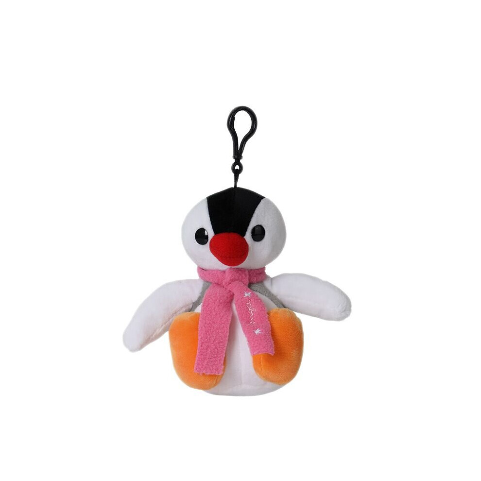 (White 15cm/5.9in) Movie Pingu Brother And Sister Plush Toy Soft Stuffed Animal Doll Bag Pendant