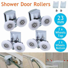 Set of 4 Twin Shower Door Rollers/Runners/Wheels 23mm dia SHIP