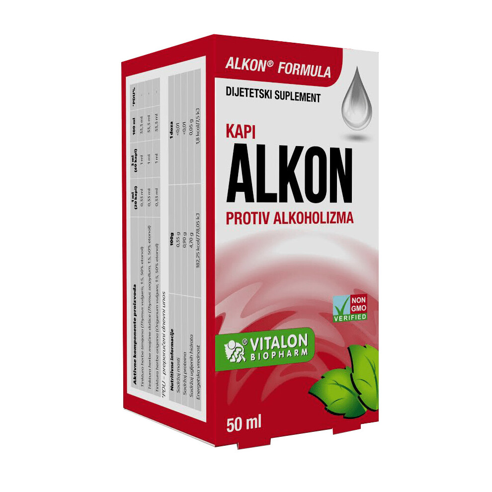 ALKON causes repulsion to alcohol and nausea, reduces aggression 50ml