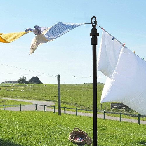 (Single) 2.4M Heavy Duty Washing Line Prop Telescopic 2