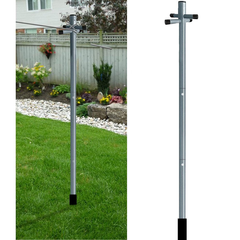 Large Metal Washing Line 2.4 m Post Support Pole