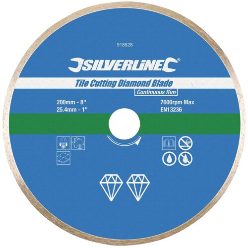Silverline 918528 Tile Cutting Diamond Disc 200 x 25.4 mm