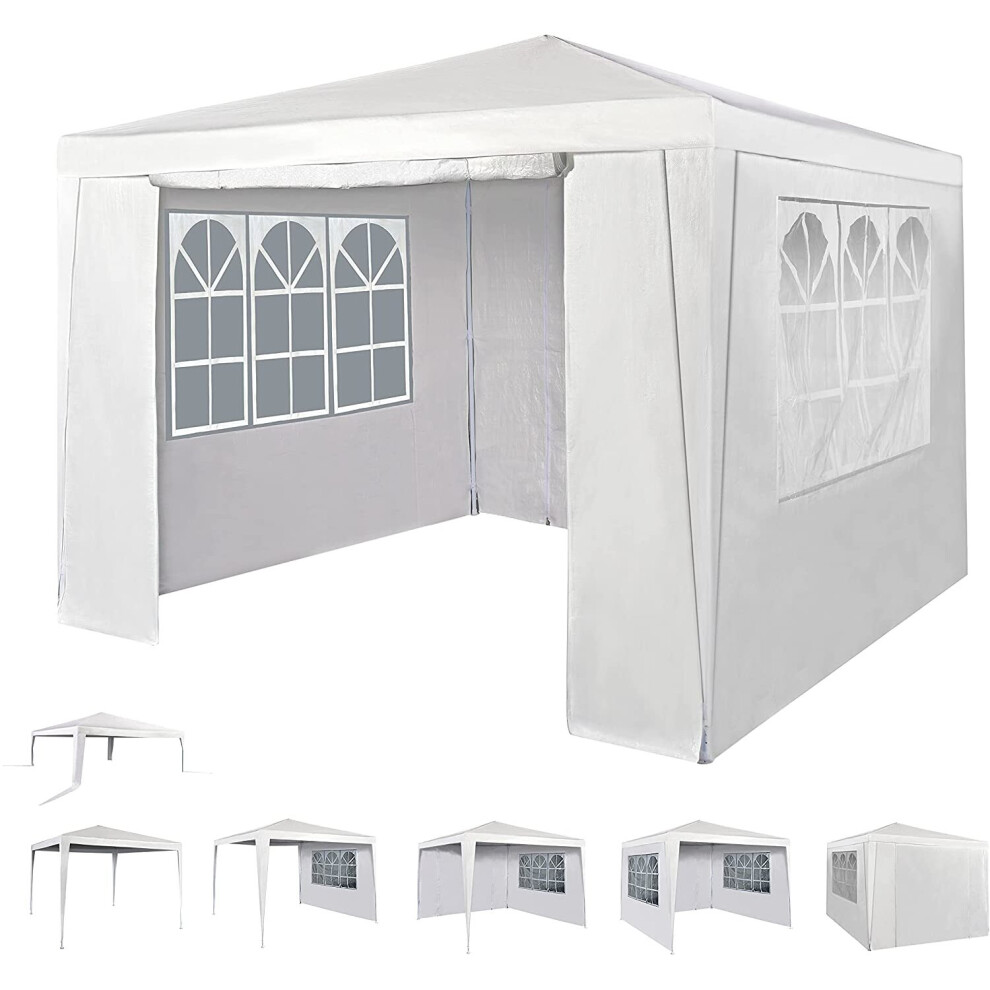 vidaXL Pyramid-Roof Garden Gazebo Pavilion 3x3m Outdoor Canopy Gazebo Marquee