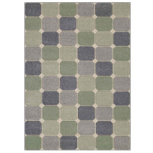 (5. 172G Box - Green, 200 x 285 cm) Modern Geometric Floral Abstract Area Rugs Check Multi Coloured Non Slip Runner