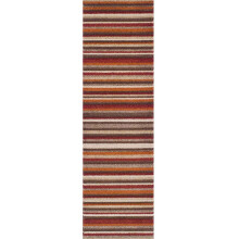 (18. 2525N Line - Terracotta, Hallway Runner : 60 x 230 cm) Modern Geometric Floral Abstract Area Rugs Check Multi Coloured Non Slip Runner