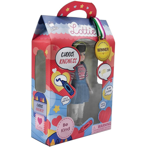 Lottie Lottie Be Kind Puppe mit Denim-Latzkleid 2