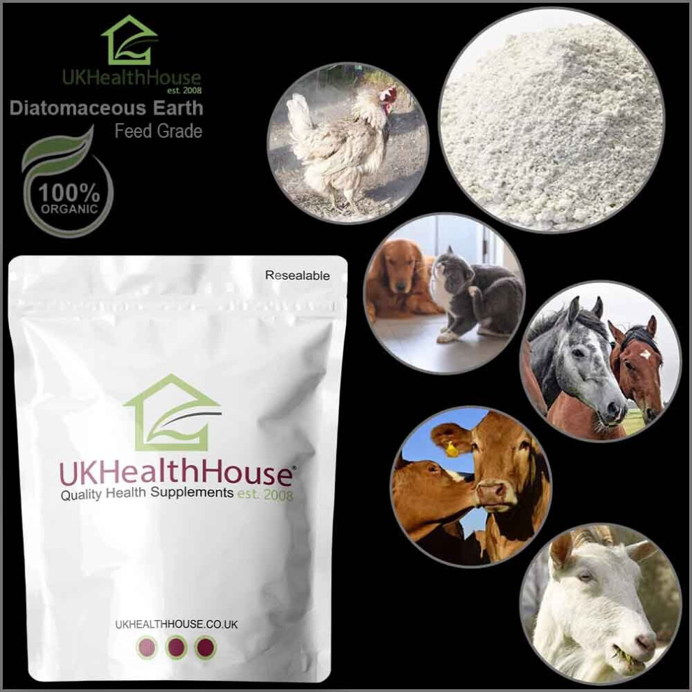 (1kg Natural Diatomaceous Earth DE Pest Control Red Mite Worm Powder FEED GRADE) 100% Natural Diatomaceous Earth DE FEED GRADE