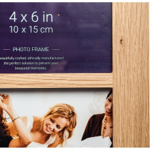 Hampton Frames NEW ENGLAND Solid Oak Wood Photo Frame (Double 4x6 (10x15cm))