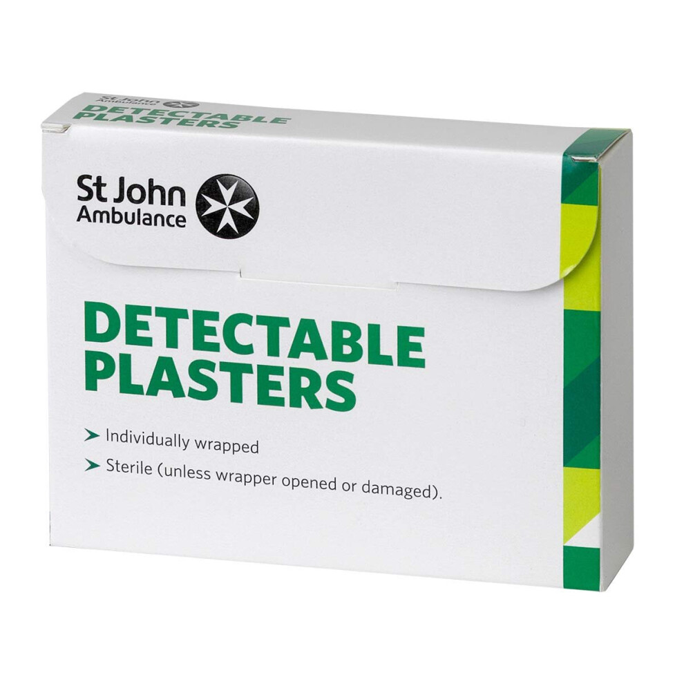St John Ambulance Blue Assorted Detectable Plasters - Pack Of 100