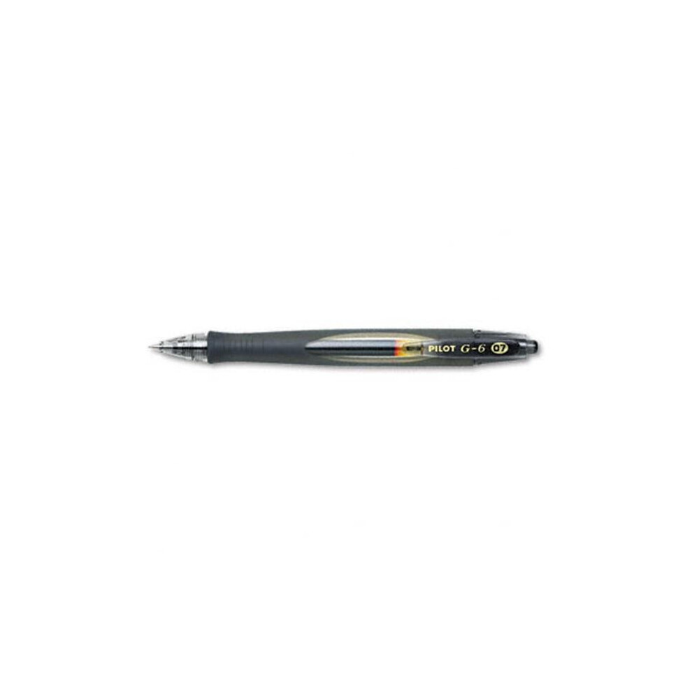 Pilot 31401 G6 Roller Ball Retractable Gel Pen- Black Ink- Fine