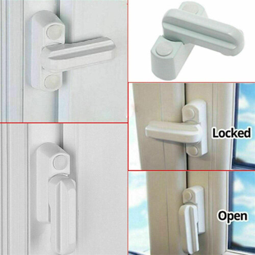 8Pcs T Type Window Safety Locks UPVC Door Sash Jammer Security Restrictor Lock 1