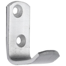 Merriway® BH00527 Aluminium Single Robe Hook with Satin Finish - Pack of 6