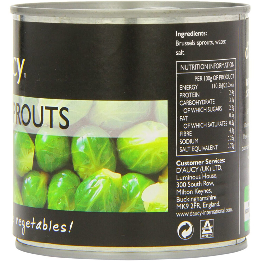 D'aucy Brussel Sprouts 400 g (Pack of 12)