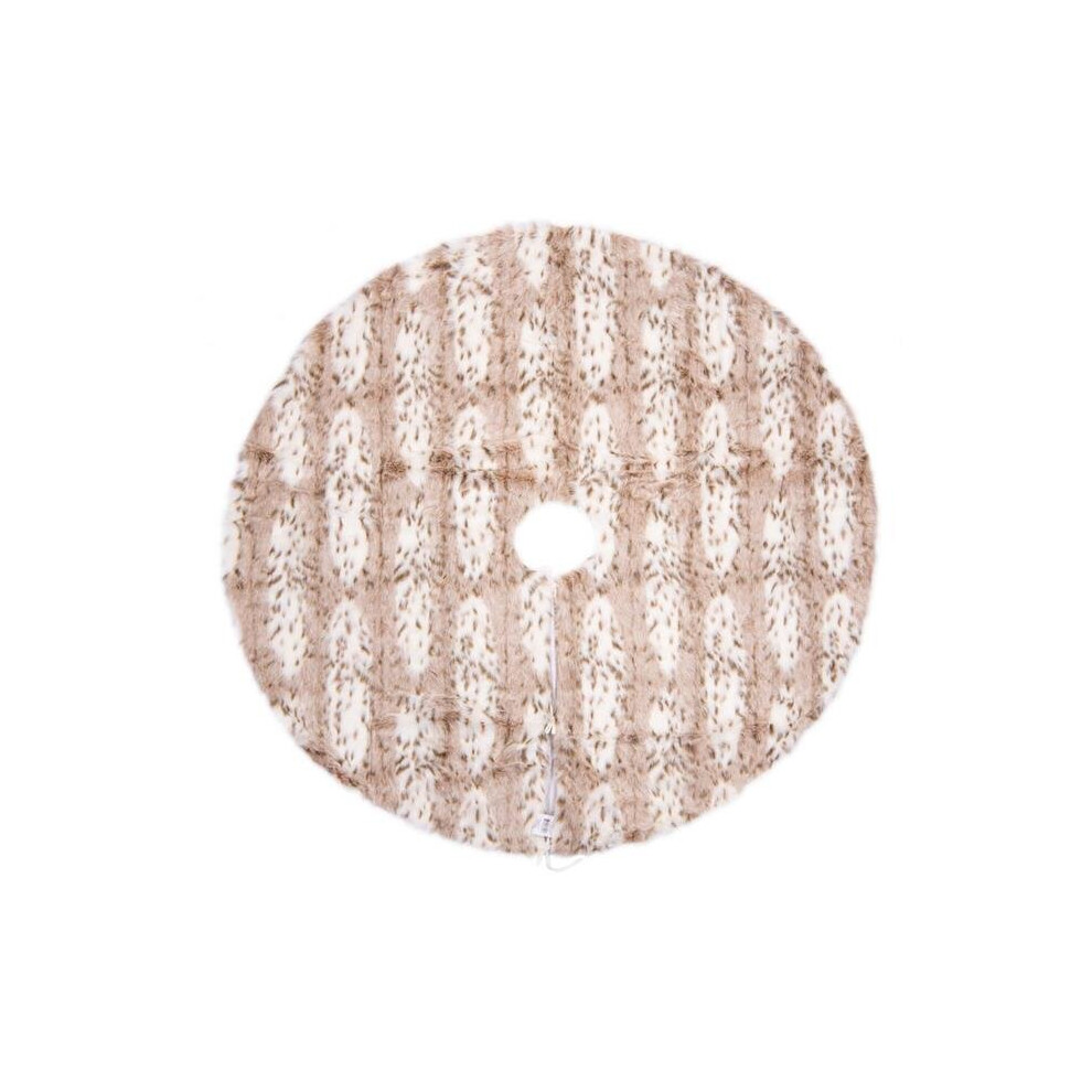 Vickerman QTX21751 72 in. Iberian Faux Fur Tree Skirt, White-image-OPC-P8RSHSB-NEW