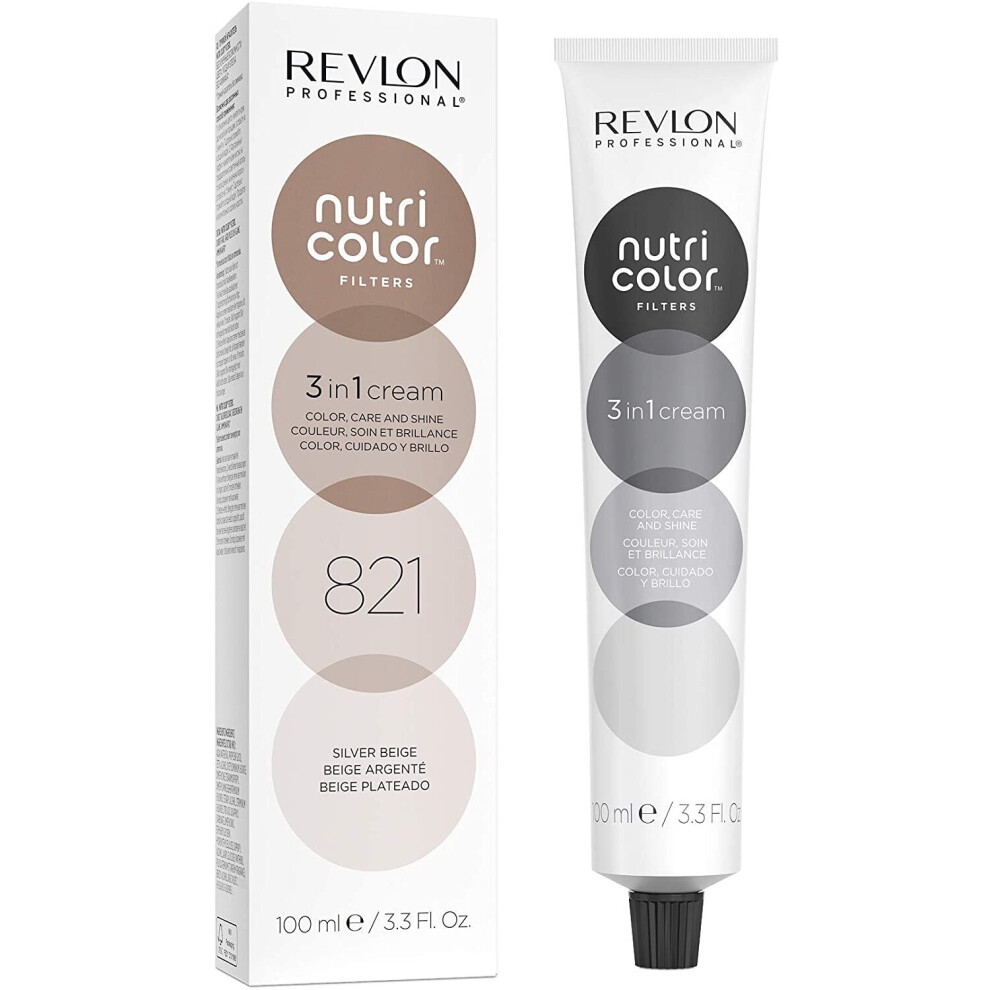 Revlon Nutri Color Filters, Semi Permanent Hair Colour Conditioner, 821 Silver Beige, 100 ml