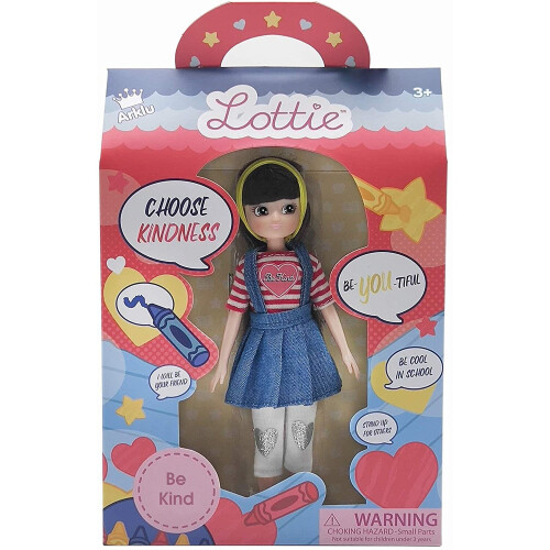Lottie Lottie Be Kind Puppe mit Denim-Latzkleid 1
