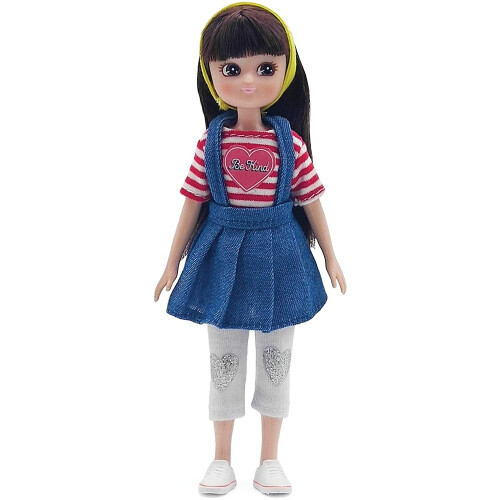 Lottie Lottie Be Kind Puppe mit Denim-Latzkleid