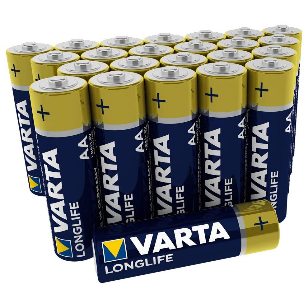Photos - Battery Varta Longlife AA Mignon LR06 Alkaline   â Made in Germany â ideal for remote controls, radios, alarm (24-pack)