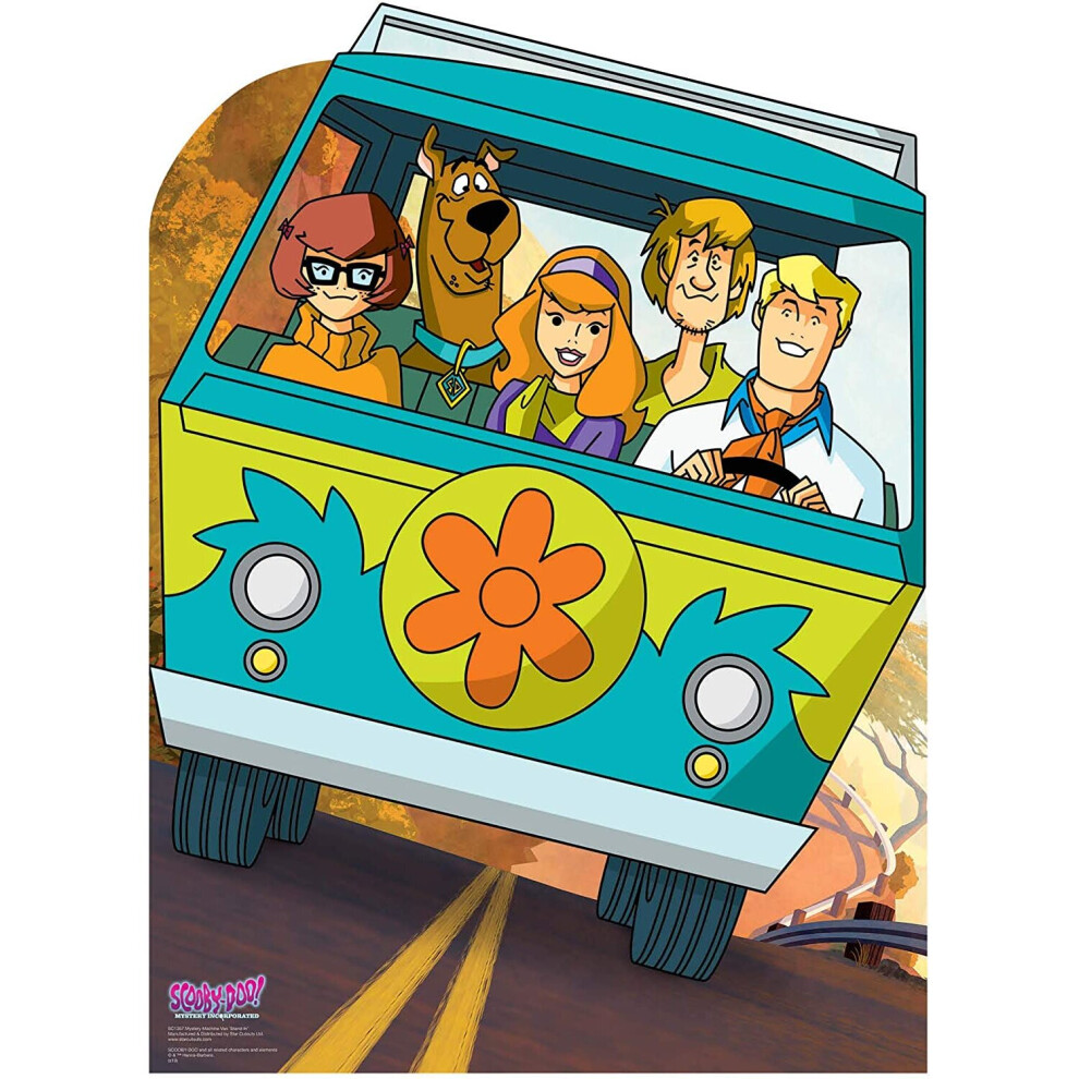 STAR CUTOUTS SC1357 Scooby Doo Mystery Machine Cardboard Cutout Van Stand-in Perfect for Theme Parties, Fans and Events 134cm Tall, Multicolor