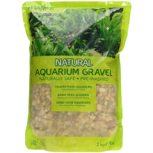 Marina Decorative Aquarium Gravel Natural Desert Pebble, 2 - 4 mm, 2 Kg, Beige