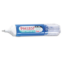 Pentel ZL31W Presto! Multifunctionele Correctiepen, 12 ml, Wit