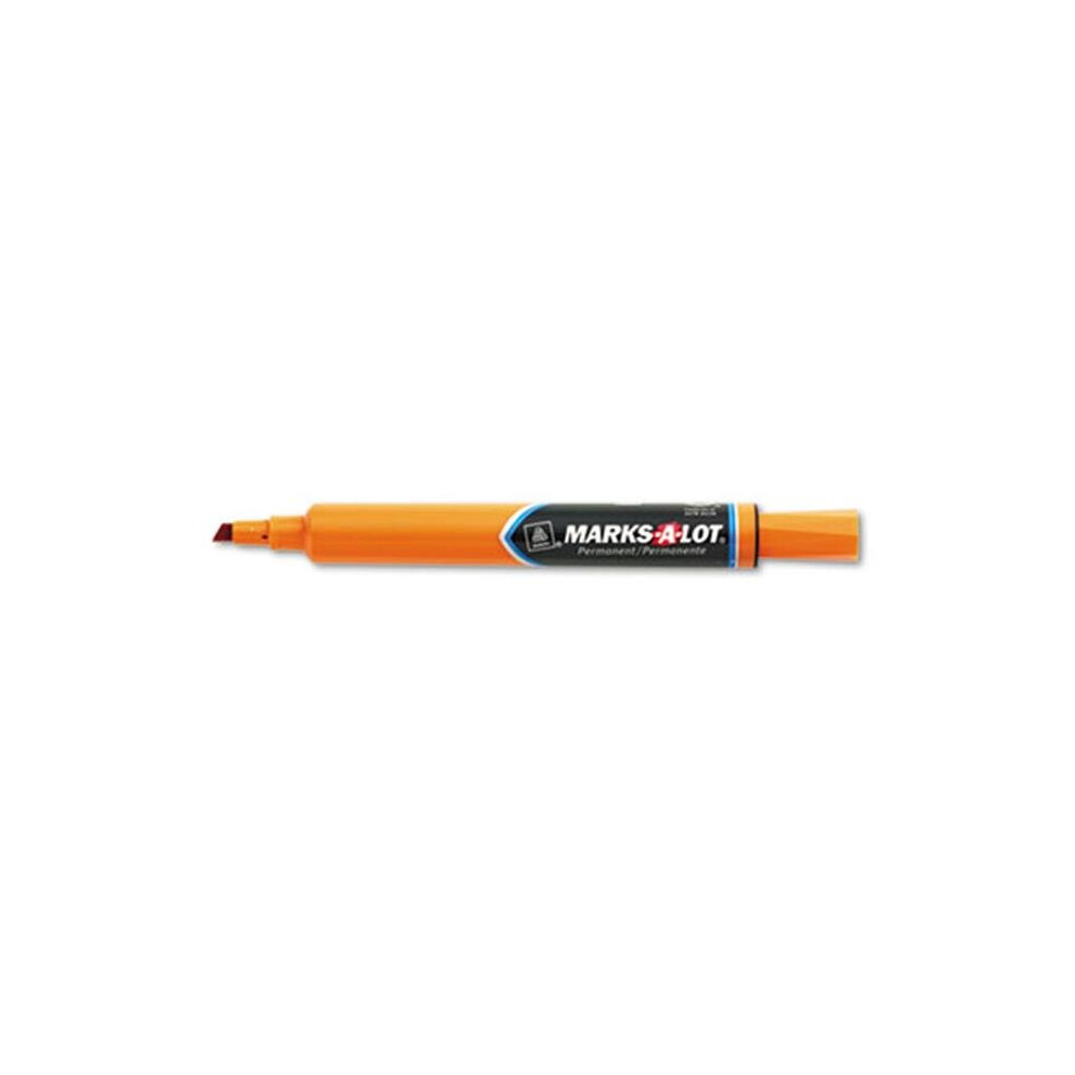 Photos - Felt Tip Pen Marks-A-Lot 08883 Permanent Marker Large Chisel Tip Orange Dozen