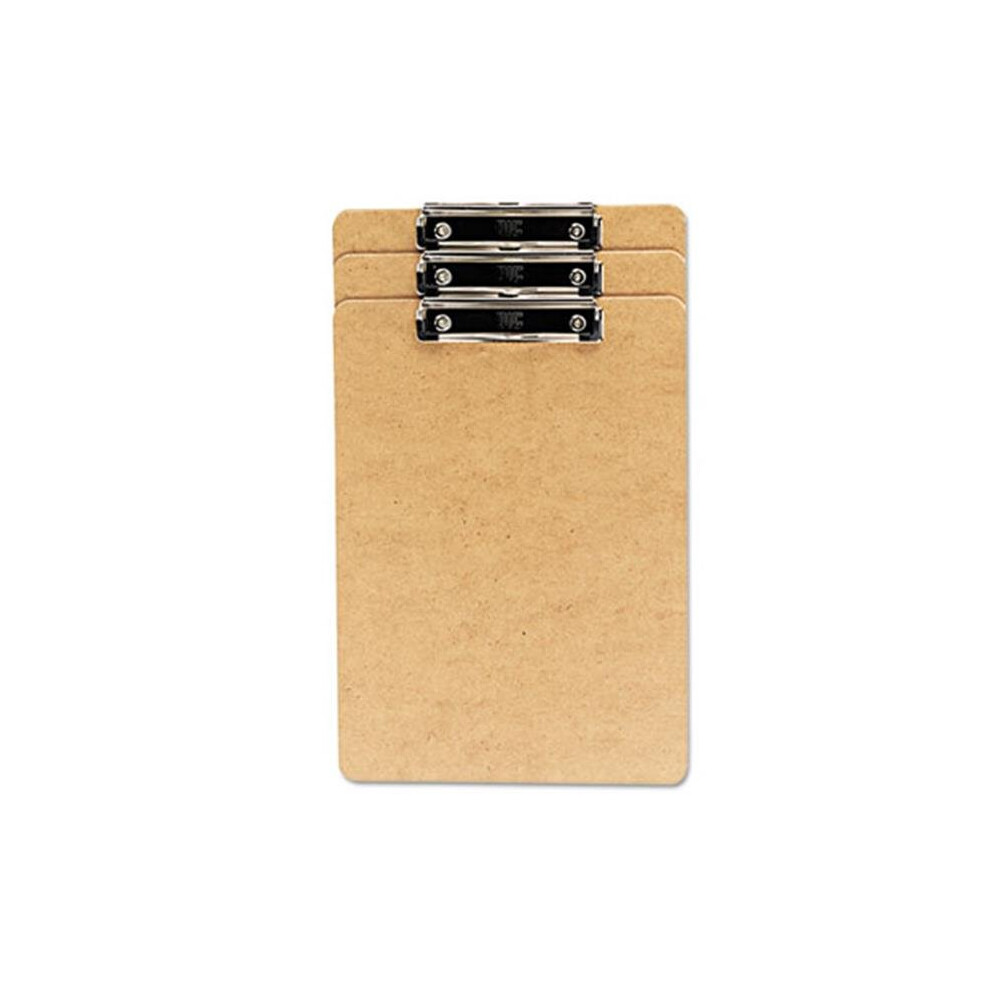 Universal 05563 Recycled Clipboard, .5 in. Capacity, Holds 8.5w x 14h, Brown, 3-Pack