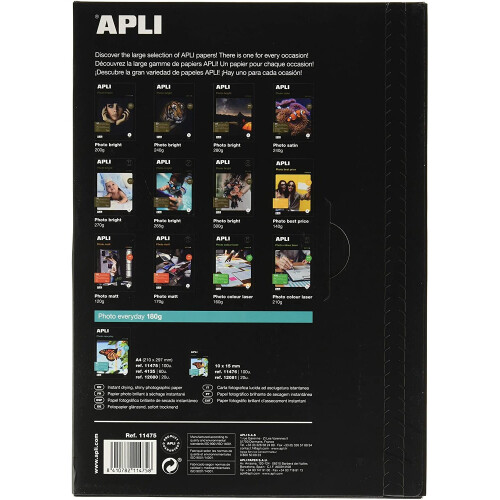 Apli Everyday Paper Glossy 180gsm A4 Ref 11475 [100 Sheets] 1