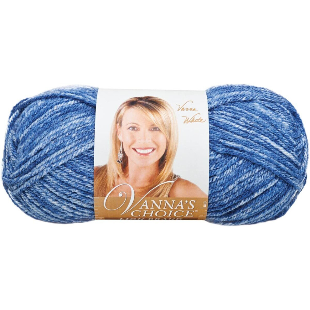 Lion Brand Yarn Company 1-Piece Vanna's Choice Yarn, Denim Mist