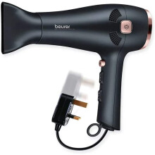 Beurer Style Pro HC55 Hair Dryer with Cable Rewind | 2000-watt Hair Dryer with Integrated ion Function | Slim Nozzle Attachment | Volume Diffuser