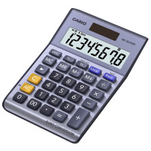 Casio MS80E-WK Desk Calculator with Euro Conversion, 8-Digit Display, Dual Solar/Battery Power, Auto Power Off