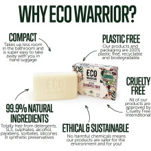 Little Soap Company Dry Shampoo Bar - Deeply Nourishing Argan & Coconut Oil, Marshmallow Extract For Soft Hair | Natural Vegan Eco Warrior 100g, LSC