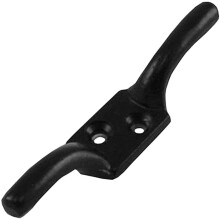 Merriway® BH00404 Cleat Hook, 150 mm (6 inch) - Black Japanned Pack of 1