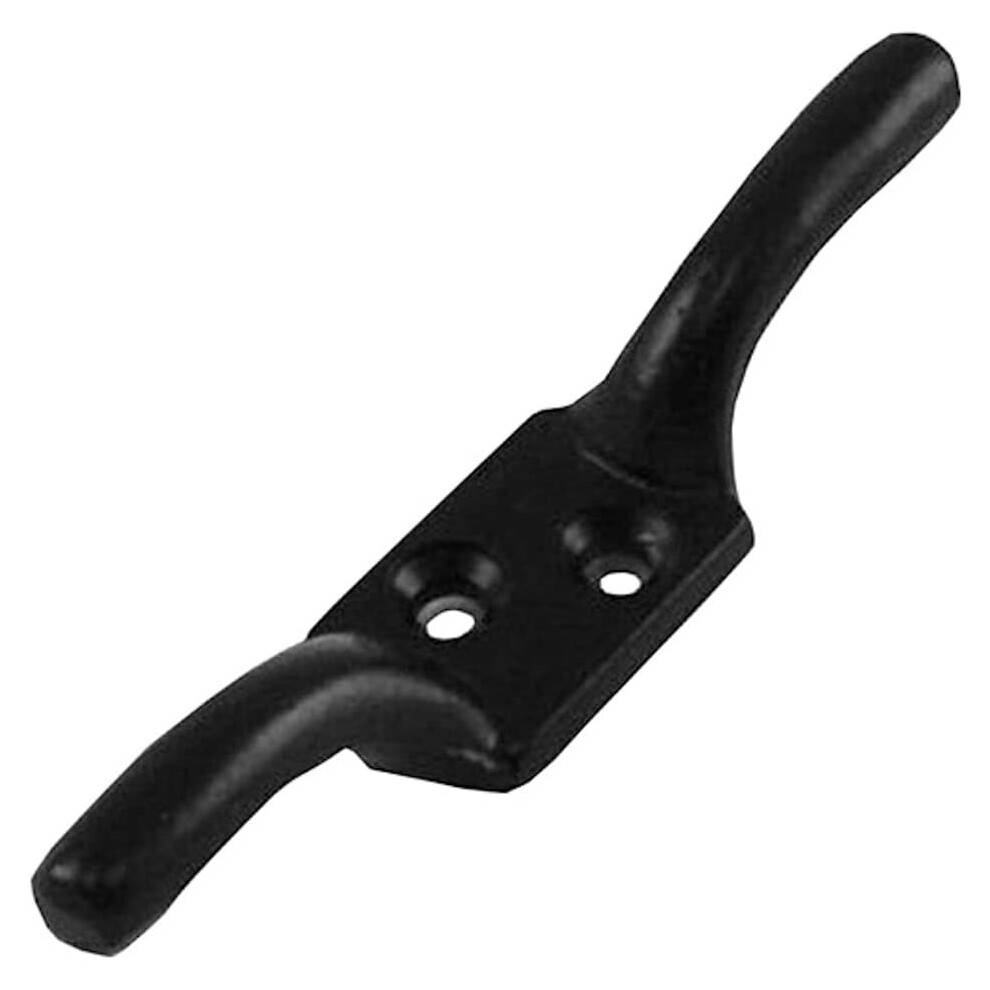 Merriwayâ® Bh00404 Cleat Hook, 150 Mm (6 Inch) - Black Japanned Pack Of 1 5013249317315