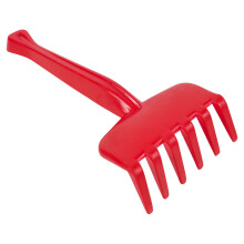 (Red, 1) Kids Plastic Beach Colourful Rake Set Outdoor Toy