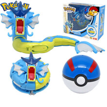 Deformable Gyarados Figure in Poke Ball – Push-Button Launcher Toy for Ages 3+, Collectible Gift