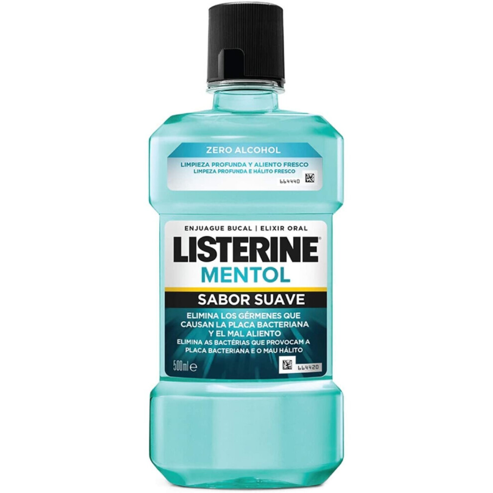 Listerine Zero Alcohol Mouthwash Soft Mint 500ml