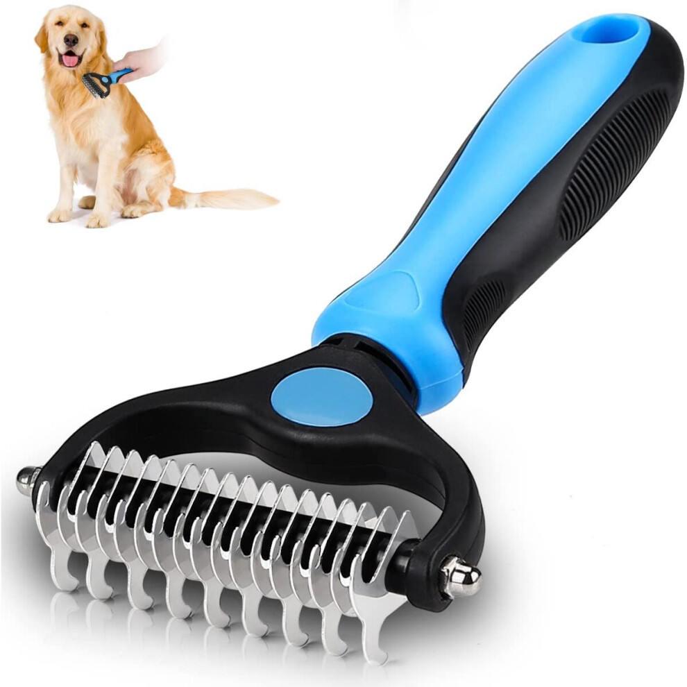 Dog Brush Pet Grooming Brush Dog Cat Undercoat Rake Tangles Deshedding