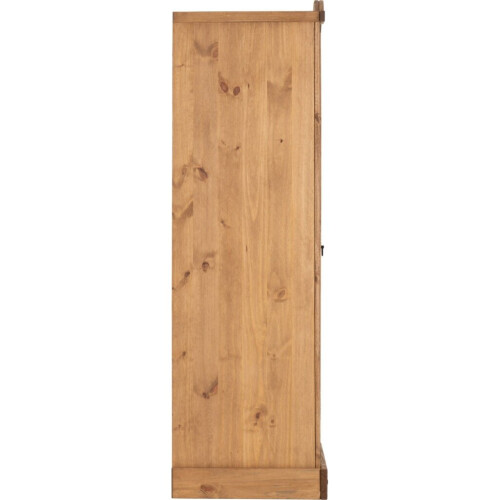 Corona 1 Door Wardrobe Distressed Waxed Pine 1
