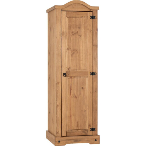 Corona 1 Door Wardrobe Distressed Waxed Pine