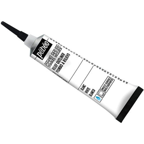 Pebeo 778000 Relief Outliner, White, 20ML