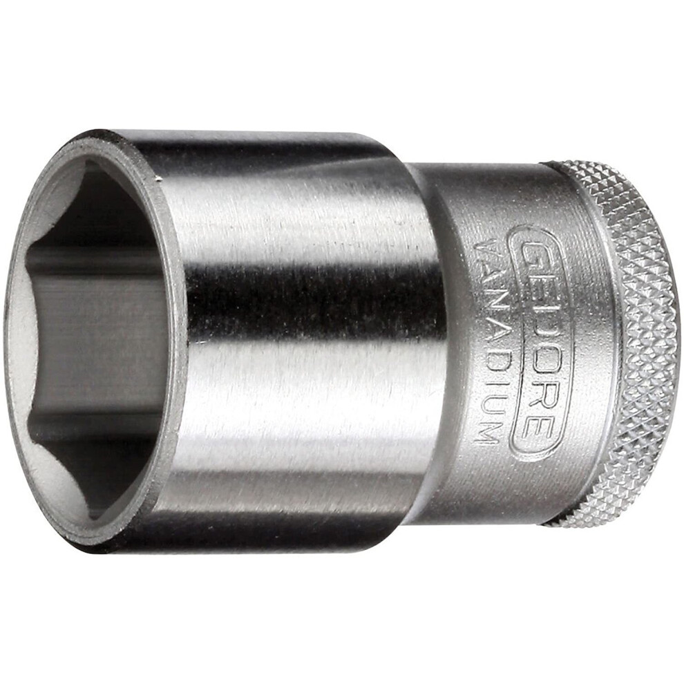 Gedore Socket, 1/2" 12.5 Mm Drive, Hexagonal, 36 Mm Width, Tool, 19 36, Chrome-Plated Steel 4010886840238