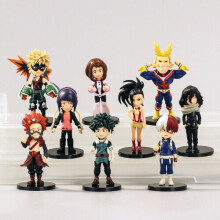 9 PCS My Hero Academia Figure Model Katsuki Bakugo Izuku Doll Gift Toy