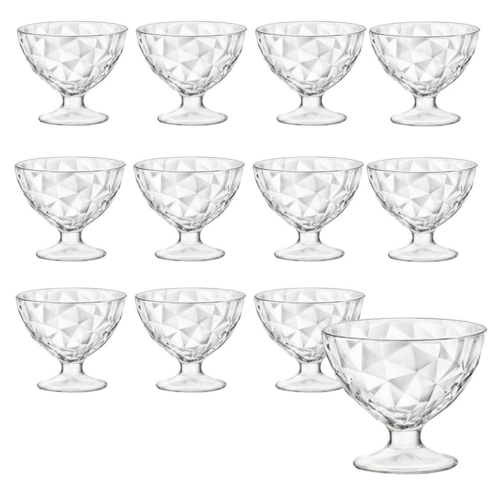 (22cl Junior Glass, 12) Glass Ice Cream Sundae Glasses Dessert Cocktail