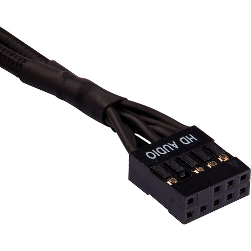 Corsair Corsair 30 cm Black Premium Braided Sleeved Front Panel Extension Kit 2