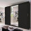 (Black ) Miami Sliding Mirror door Wardrobe with LED Light 1